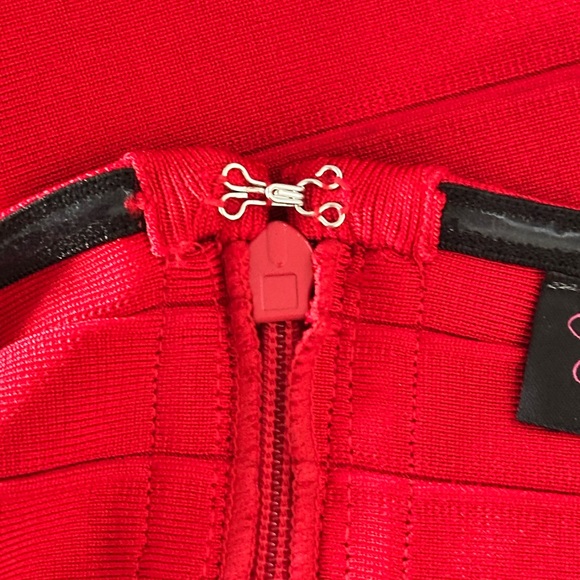 Hot Miami Styles Sexy Stretch Bandage Strapless Dress Date Party Miami Large - Picture 5 of 7